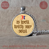 It Is Well with My Soul hymn pendant necklace or keychain, Christian Hymn Gift, Christening gift boy, Baptism Gift Girl, Baptism Gift Boy