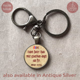 Never travel faster, Mother Teresa pendant necklace keychain, Mother Teresa quote, Inspirational quote, Motivational quote, Catholic Saint