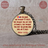 Wash the plate, Mother Teresa pendant necklace keychain, Mother Teresa quote, Catholic Saint quote, Motivational quote, Inspirational quote