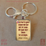Yesterday is gone, Tomorrow has not yet come, Mother Teresa quote pendant necklace keychain, Catholic Quote gift, Catholic Prayer Quote gift