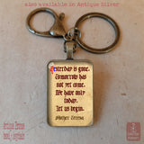 Yesterday is gone, Tomorrow has not yet come, Mother Teresa quote pendant necklace keychain, Catholic Quote gift, Catholic Prayer Quote gift