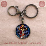 Holy Trinity pendant keychain, Holy Trinity icon, Holy Trinity image, Saint Trinity icon, Holy Trinity medal, Holy Trinity gift, Pastor gift