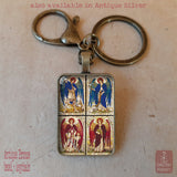 Archangels Michael, Gabriel, Raphael & Uriel keychain, Arch Angel Michael, St Michael keychain, Archangel Raphael keychain, Archangels gift