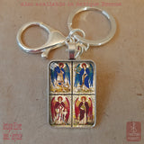 Archangels Michael, Gabriel, Raphael & Uriel keychain, Arch Angel Michael, St Michael keychain, Archangel Raphael keychain, Archangels gift