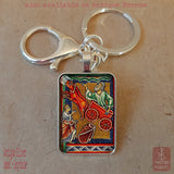 Prophet Elijah icon keychain, Prophet Elias icon, Prophet Elijah medal, Orthodox icon, Christian gift, Christian jewelry, Godfather gift