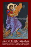 Saint Christopher, Patron of Travelers, Patron of Motorists, Patron of Drivers, Patron of Bachelors, Gift for Bachelor, Patron of Gardeners