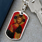 Jesus Christ Pantocrator dog tag keychain