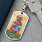 Saint Christopher Dog Head Dog Tag keychain gift