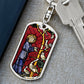 St Francis of Assisi dog tag keychain