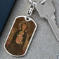 Madonna and Child Margaritonne dog tag keychain