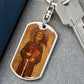 St Francis of Assisi dog tag keychain