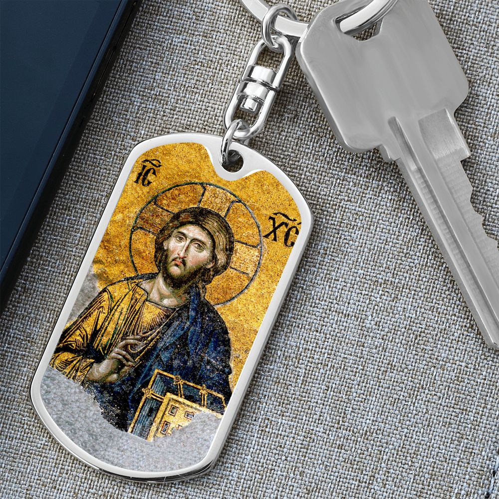 Christ Pantocrator icon of St Sophia keychain