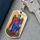 Archangel Gabriel dog tag keychain