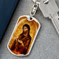 St John The Baptist dog tag keychain