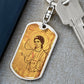 Archangel Gabriel Sinai dog tag keychain