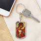 Archangel Michael dog tag keychain