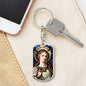 Saint Cecilia keychain, Patron of Music, Patron of Musicians, Personalised Gift, Gift for Musician, Gift for Music Lover, Gift for Poet,
