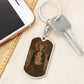 Madonna and Child Margaritonne dog tag keychain