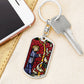 St Francis of Assisi dog tag keychain