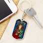 St Cecilia Dog Tag keychain