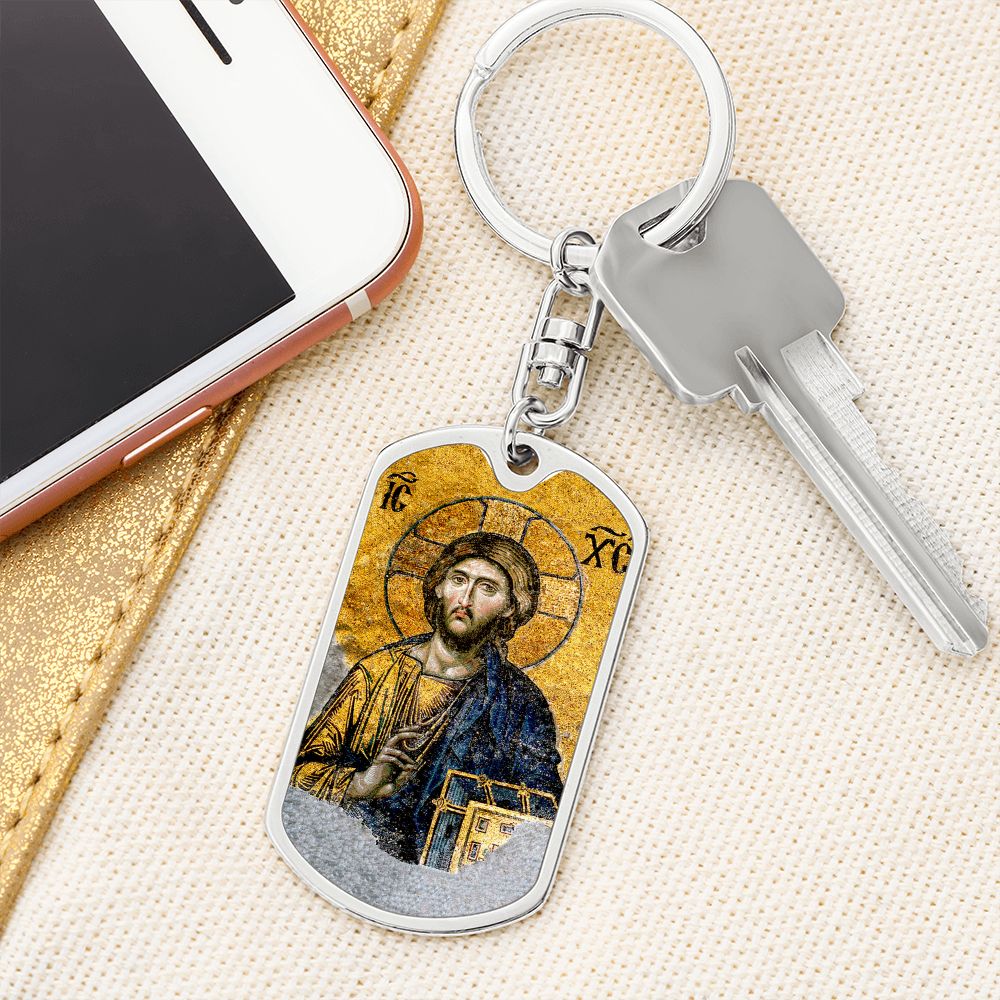 Christ Pantocrator icon of St Sophia keychain