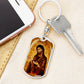 St John The Baptist dog tag keychain