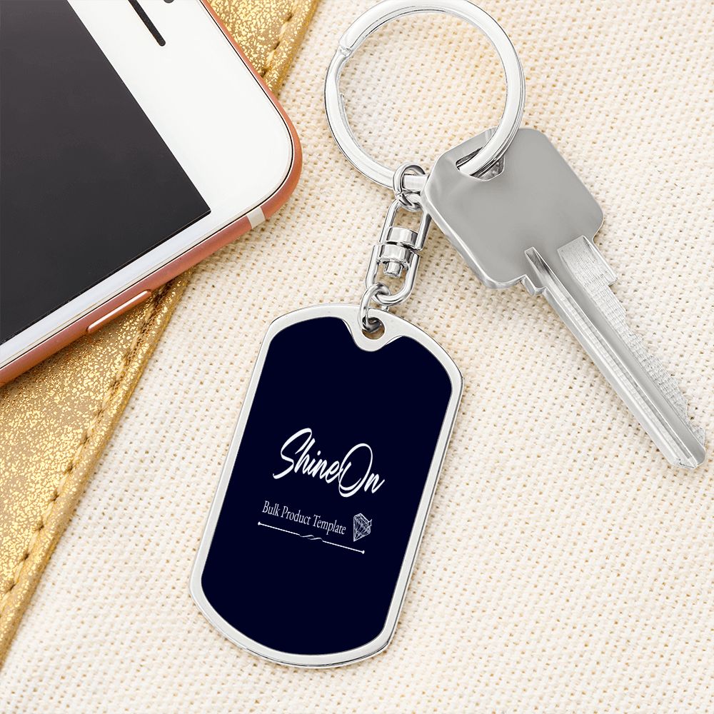 Dog Tag with Swivel Keychain NEW