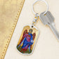Archangel Gabriel dog tag keychain