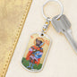 Saint Christopher Dog Head Dog Tag keychain gift