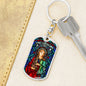 St Cecilia Dog Tag keychain