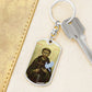 St Francis of Assisi dog tag keychain