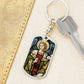 Archangel Gabriel dog tag keychain