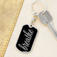 Breathe Dog Tag Military Pendant Keychain