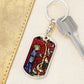 St Francis of Assisi dog tag keychain