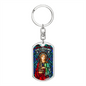 St Cecilia Dog Tag keychain