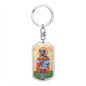 Saint Christopher Dog Head Dog Tag keychain gift