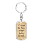 It's Fine. I'm Fine. Everything is Fine. Inspirational quote, Boyfriend gift, Dog Tag Military keychain, Motivational quote, Positive quote