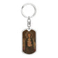 Madonna and Child Margaritonne dog tag keychain