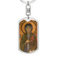 St Clare of Assisi dog tag keychain