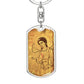 Archangel Gabriel Sinai dog tag keychain
