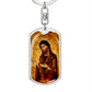 St John The Baptist dog tag keychain