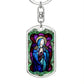 Our Lady of Sorrow dog tag keychain