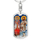 St John the Baptist and Zechariah dog tag keychain