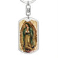 Our Lady of Guadalupe dog tag keychain
