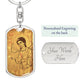Archangel Gabriel Sinai dog tag keychain