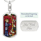 St Francis of Assisi dog tag keychain