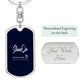 Dog Tag with Swivel Keychain NEW