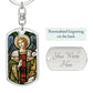 Archangel Gabriel dog tag keychain