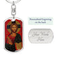 Jesus Christ Pantocrator dog tag keychain