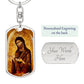 St John The Baptist dog tag keychain